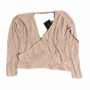 NWT JLUXLABEL Blush Knit Oversized Sweater Top